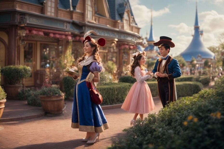 Rencontre et salutation avec les personnages Disneyland Paris