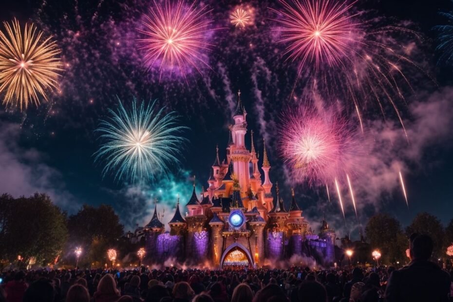 Spectacle de feux dartifice Disneyland Paris